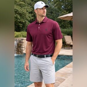 Polo by Ralph Lauren Burgundy Polo with Navy Pony